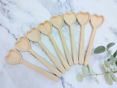 Custom Wood Heart Spoon Blanks for Laser Engraving