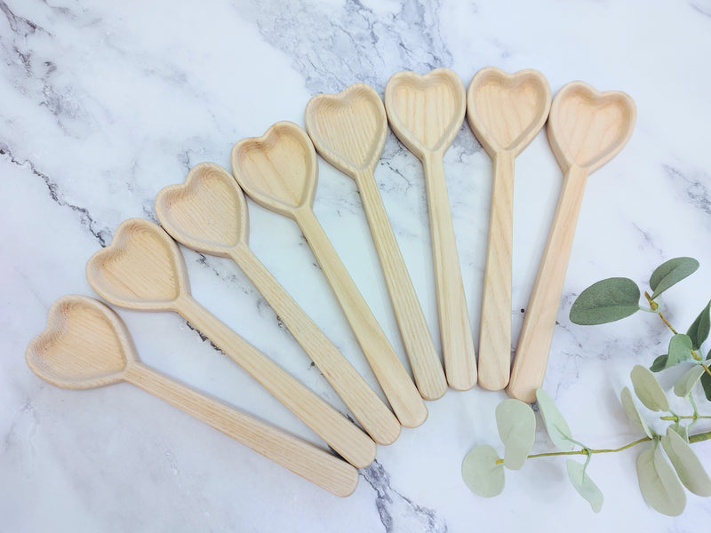 Custom Wood Heart Spoon Blanks for Laser Engraving