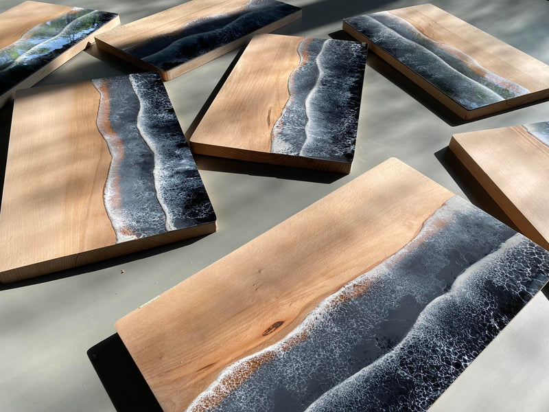 Handcrafted Onyx Wavy Cheeseboards- READY TO SHIP