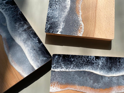 Handcrafted Onyx Wavy Cheeseboards- READY TO SHIP