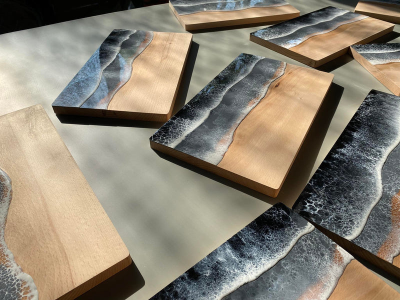 Handcrafted Onyx Wavy Cheeseboards- READY TO SHIP