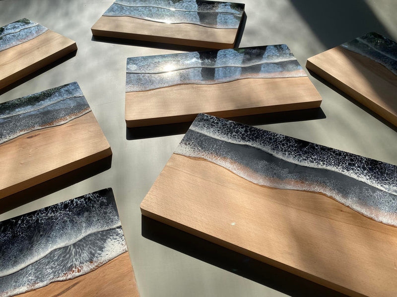 Handcrafted Onyx Wavy Cheeseboards- READY TO SHIP