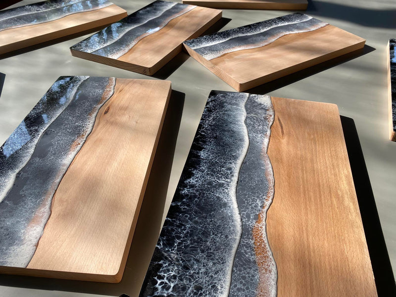 Handcrafted Onyx Wavy Cheeseboards- READY TO SHIP